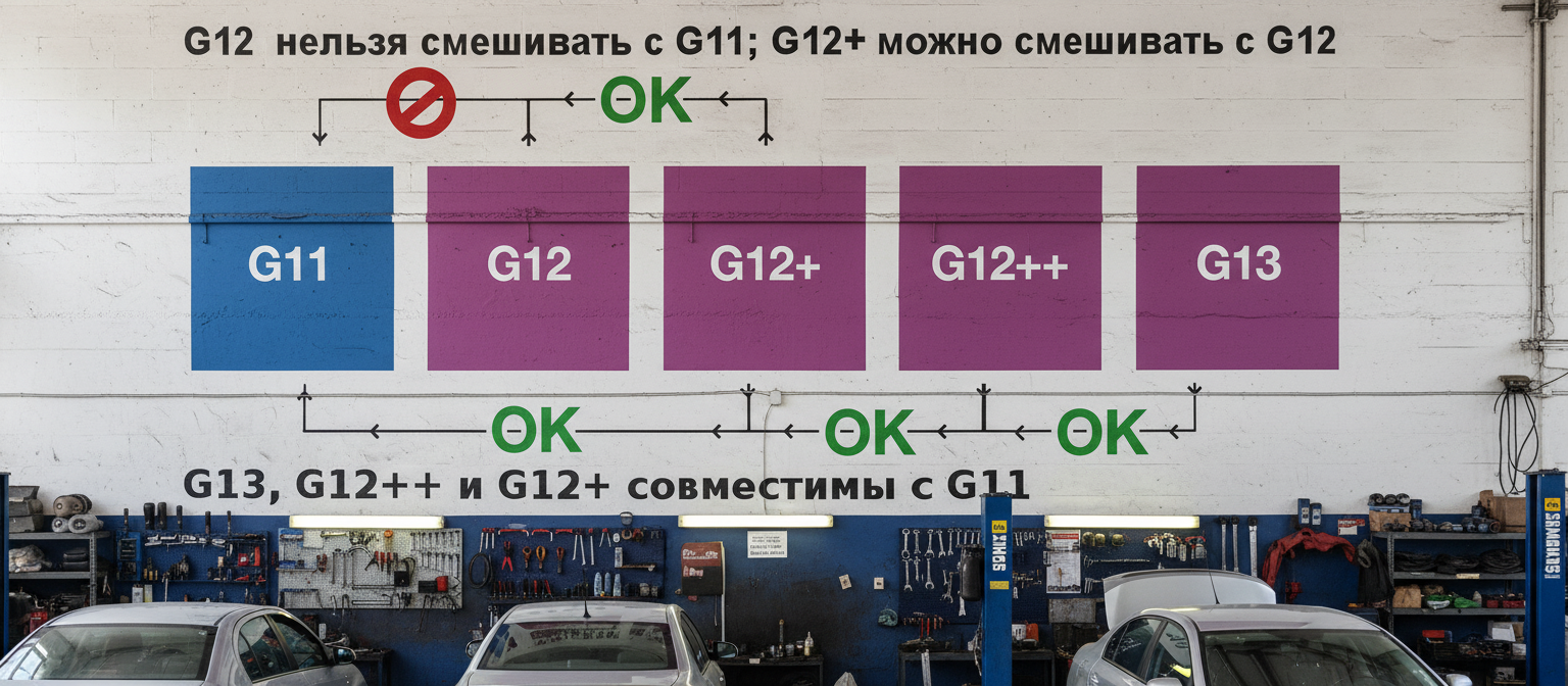 совместимость антифриза