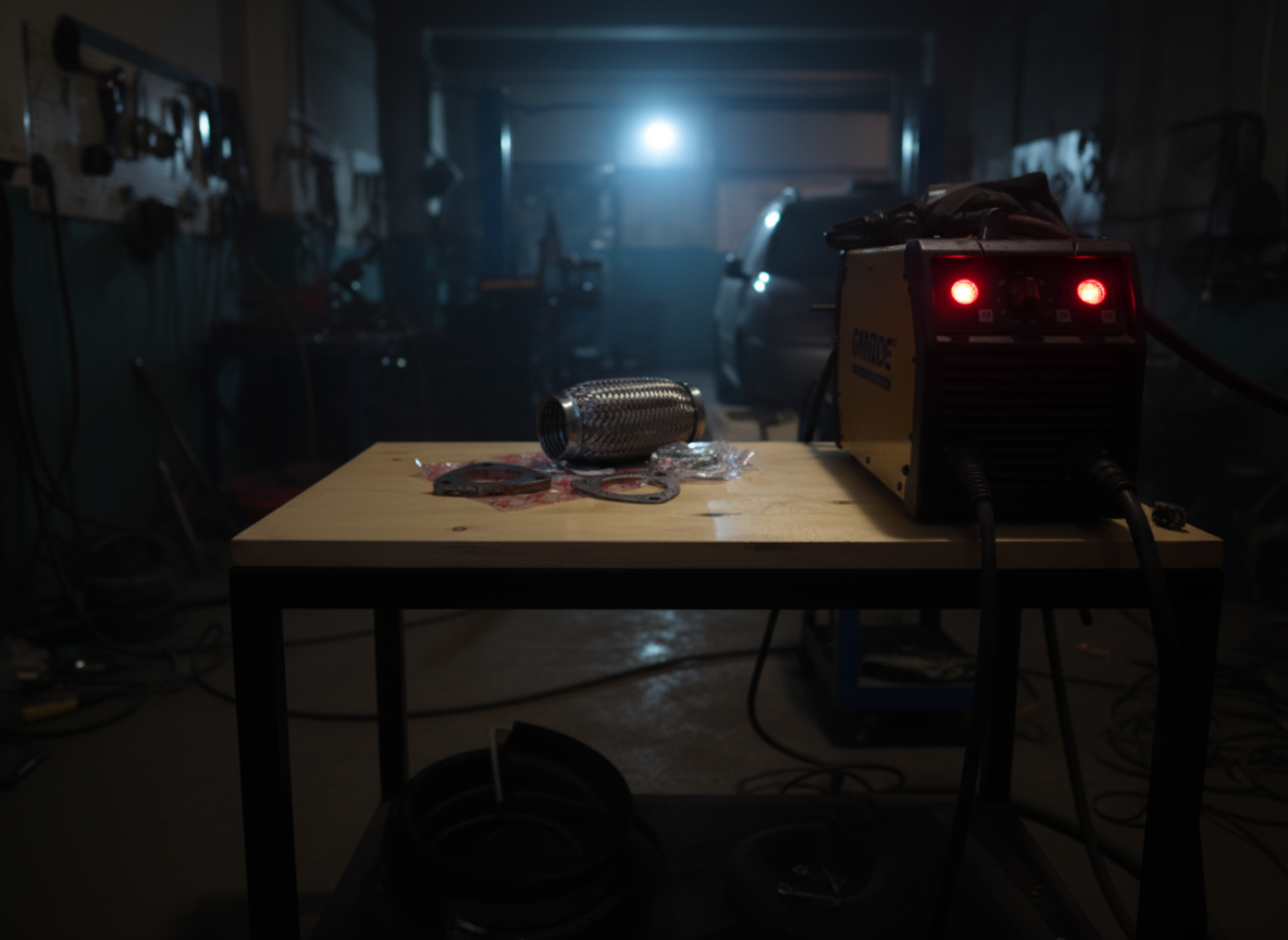 замена гофры глушителя