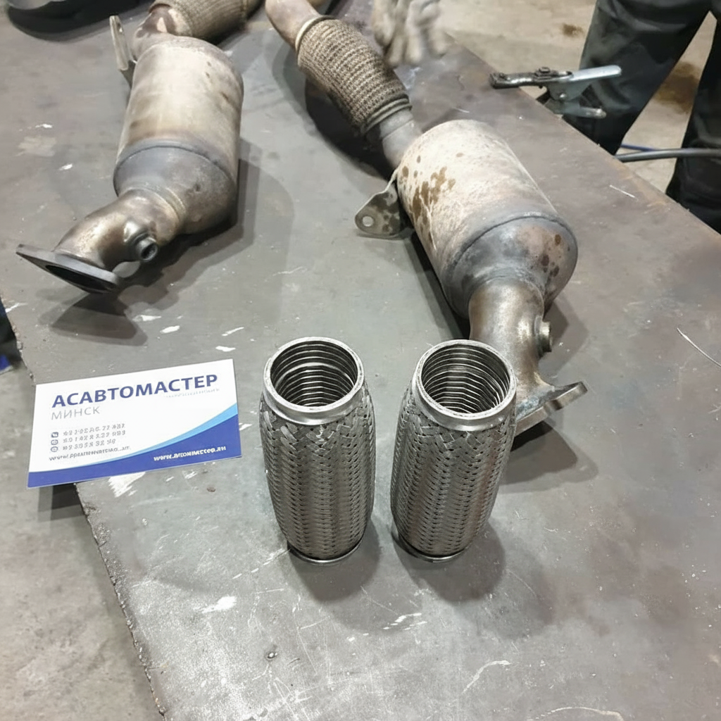 замена гофры глушителя в минске