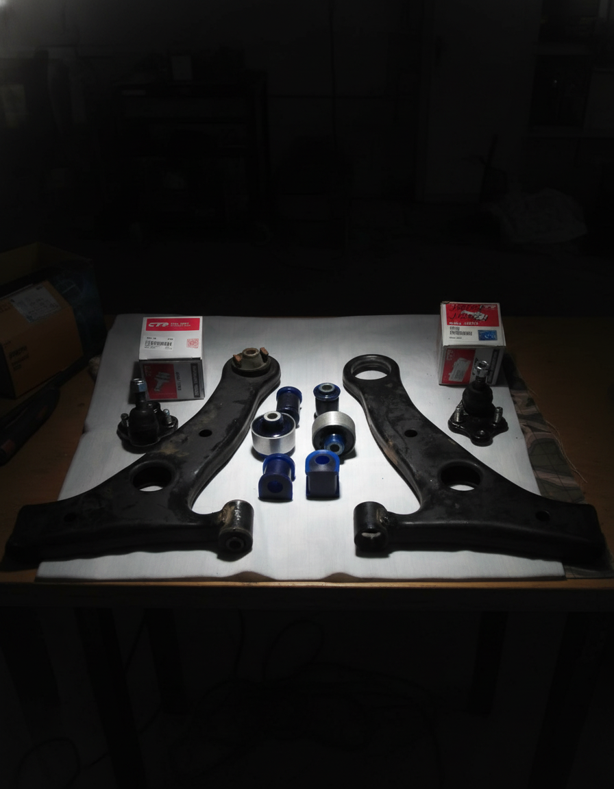 замена передних нижних сайлентблоков