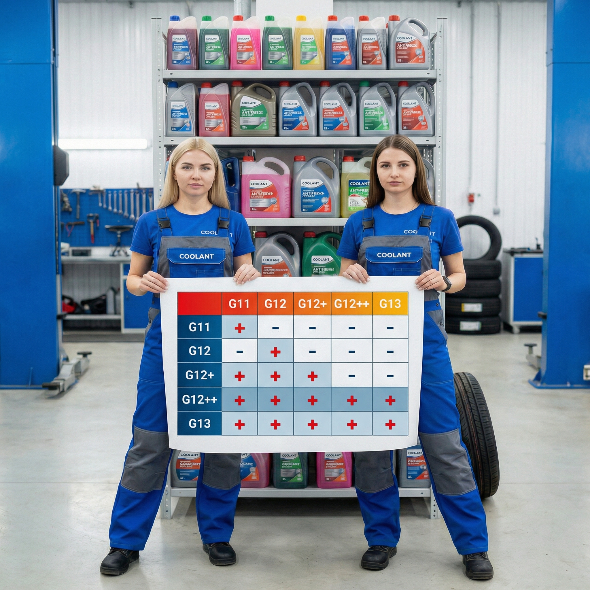 цвета антифриза можно смешивать