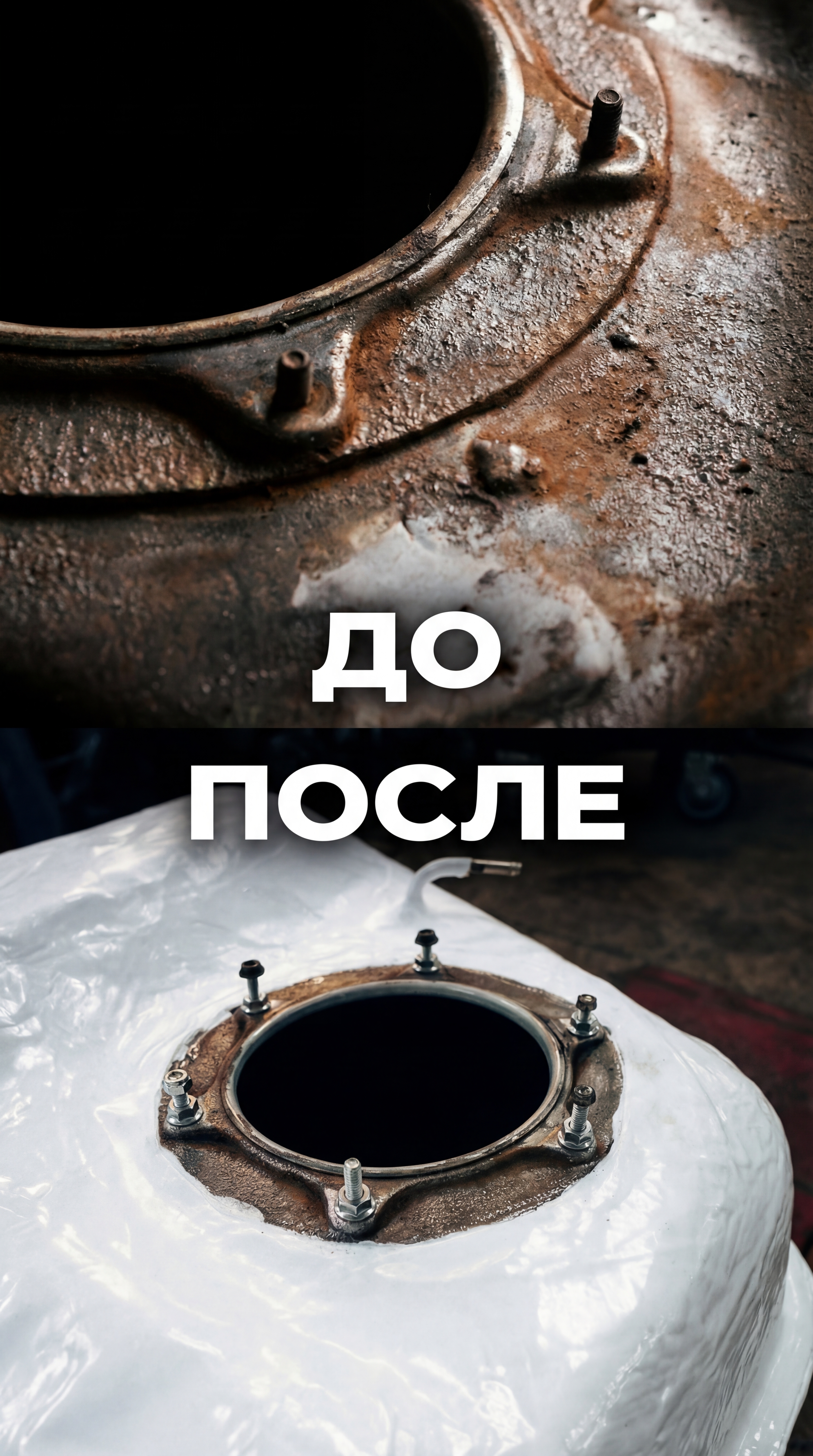 Очистка от ржавчины топливного бака