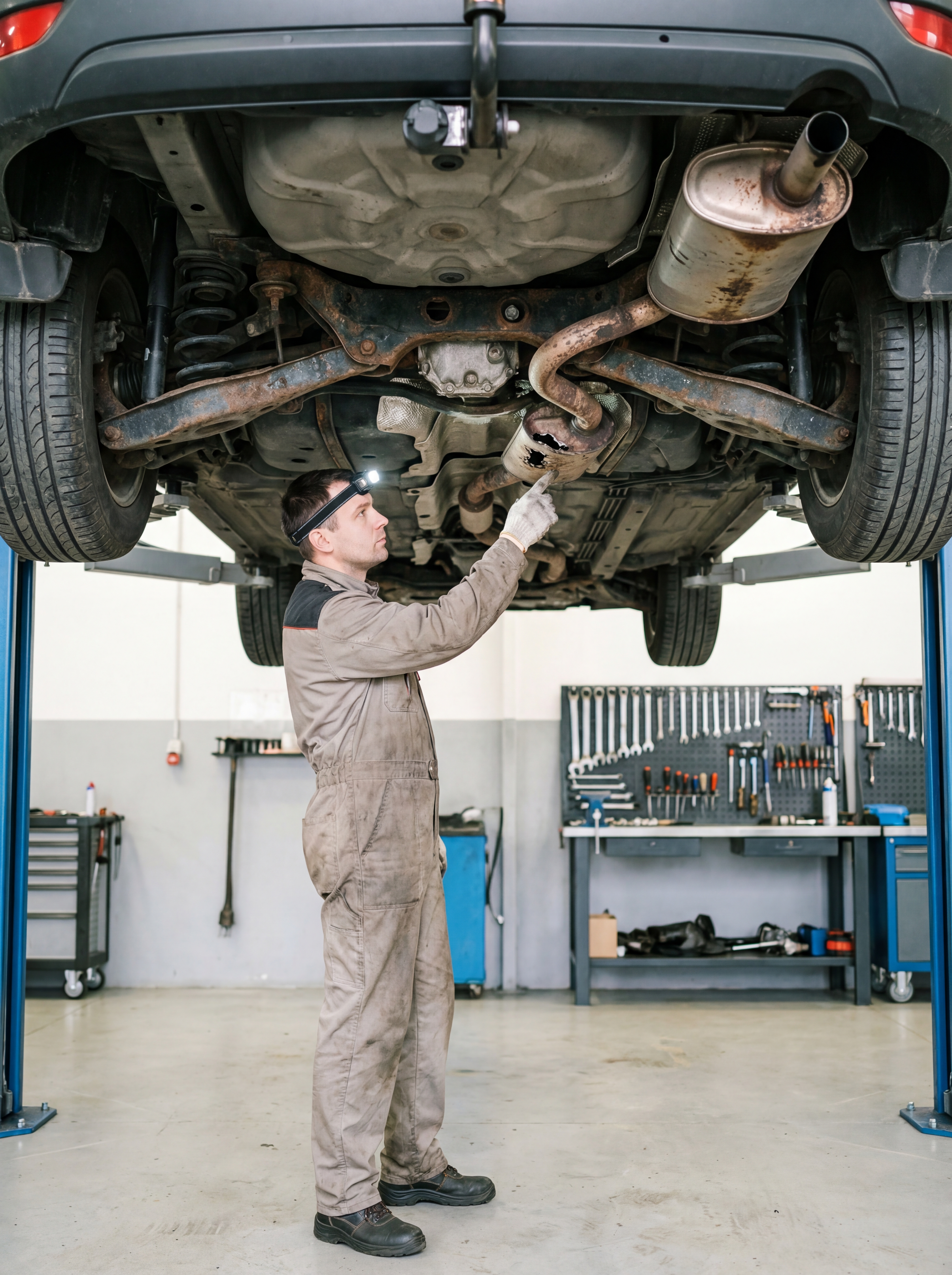 Сварка прогоревшего глушителя 