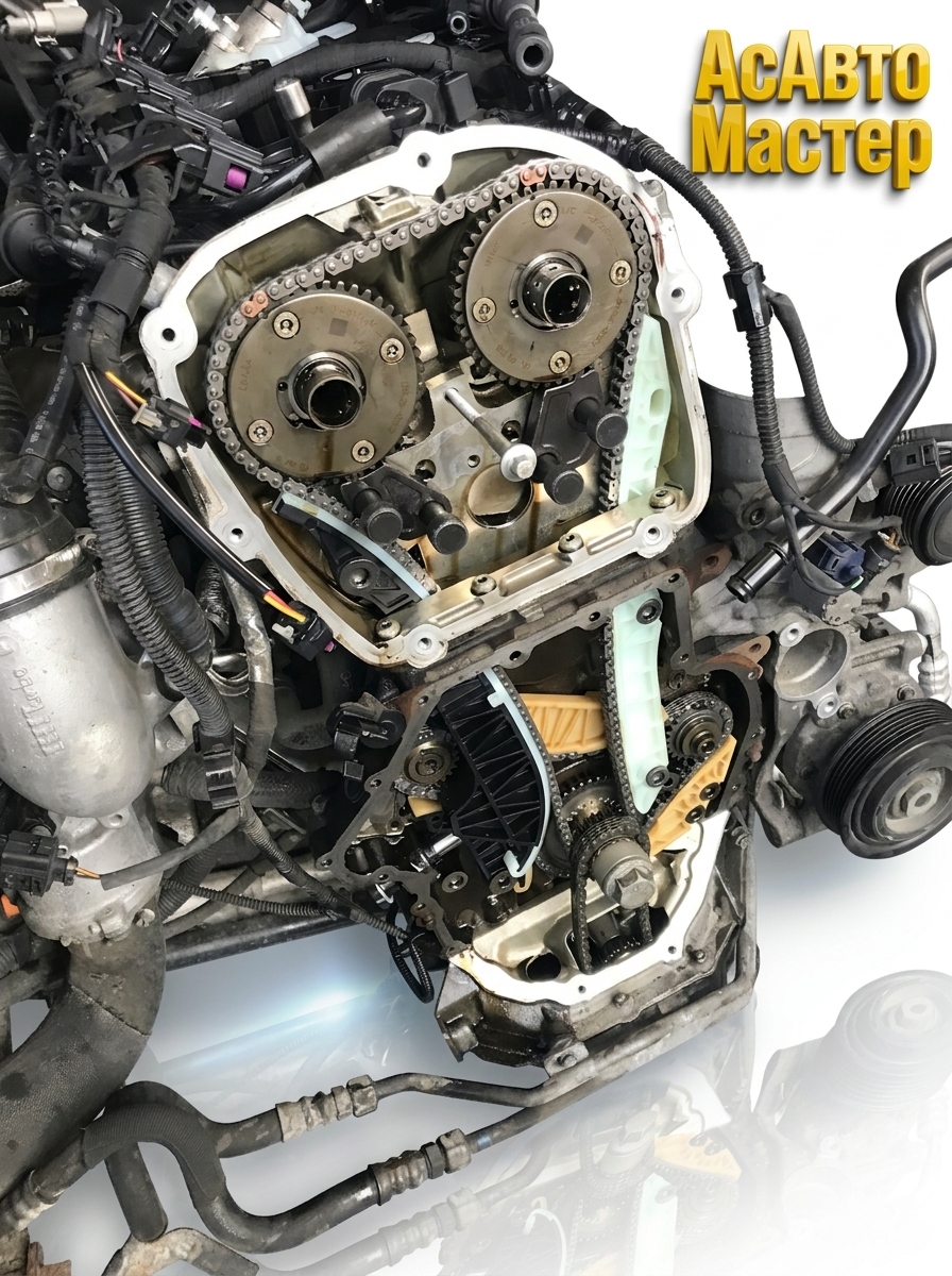 Audi A4 B8 1.8 TFSI замена цепи грм