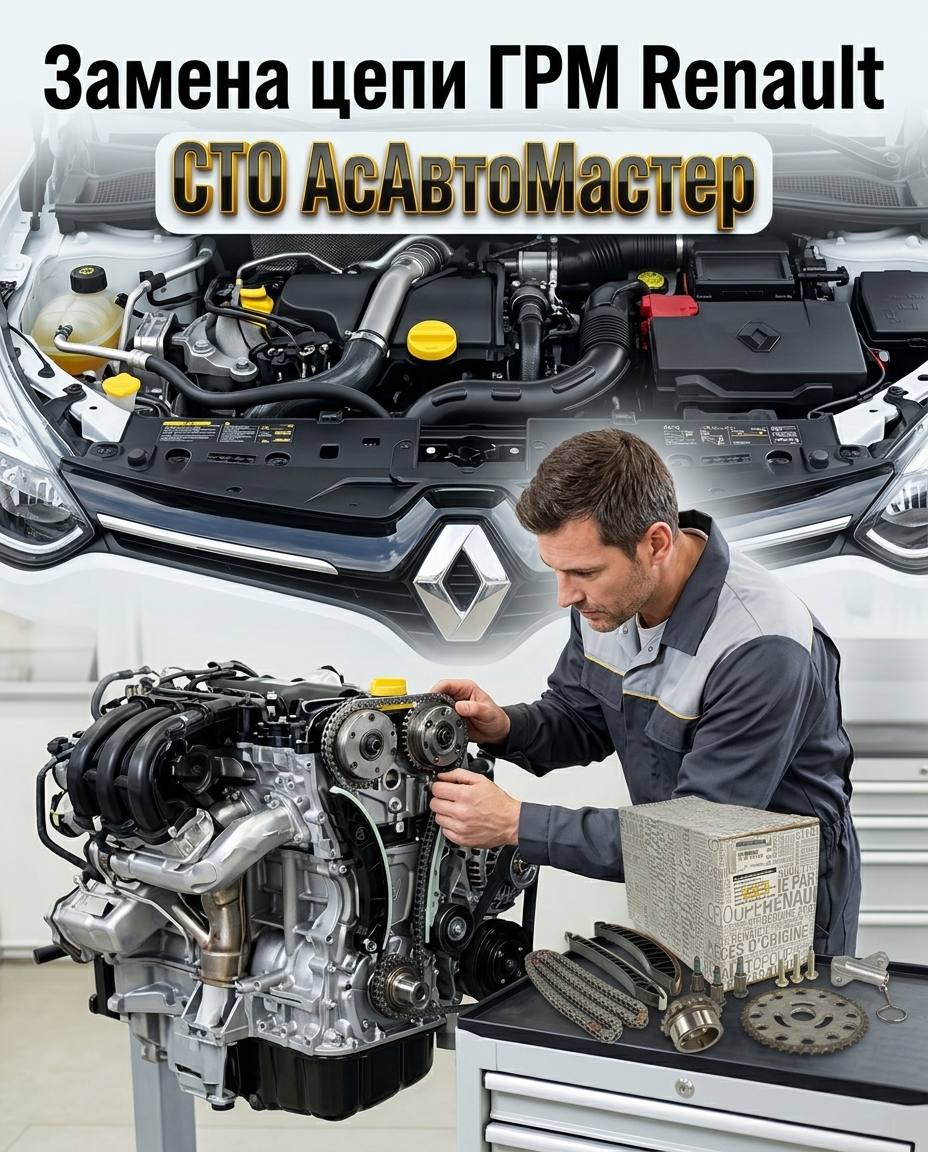 рено замена цепи СТО Минск