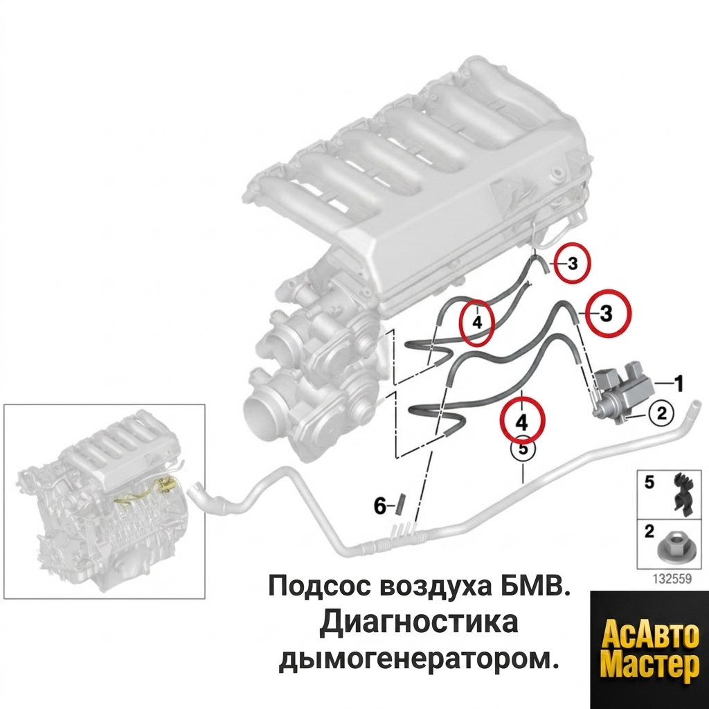 Подсос воздуха БМВ