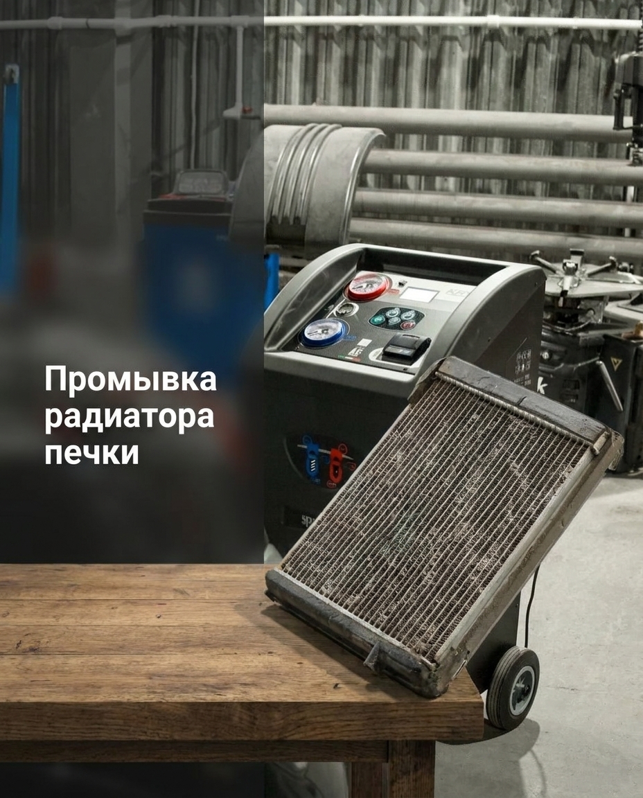 Промывка радиатора печки