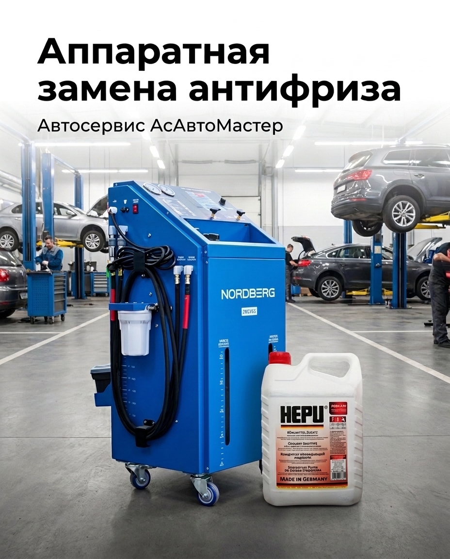 Аппаратная замена антифриза в Минске