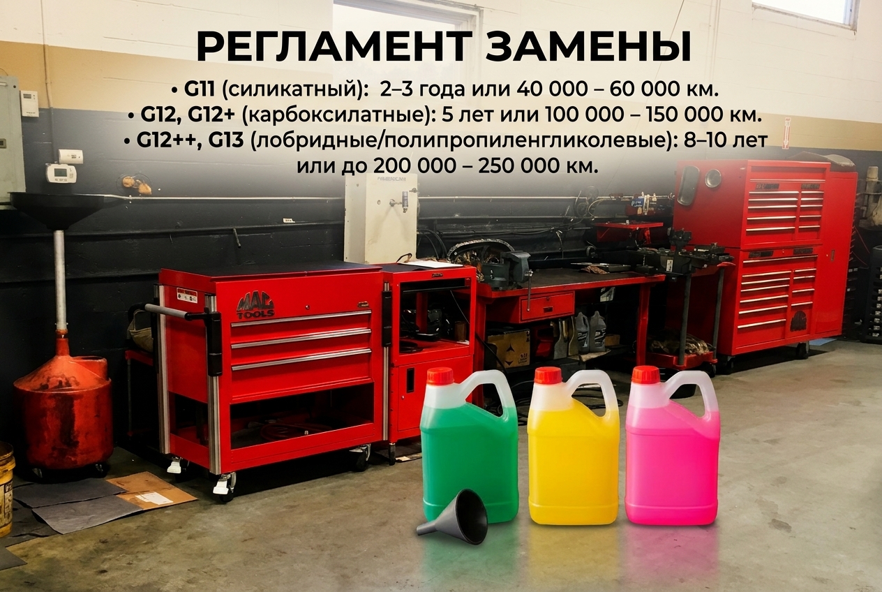 замена охлаждающей жидкости